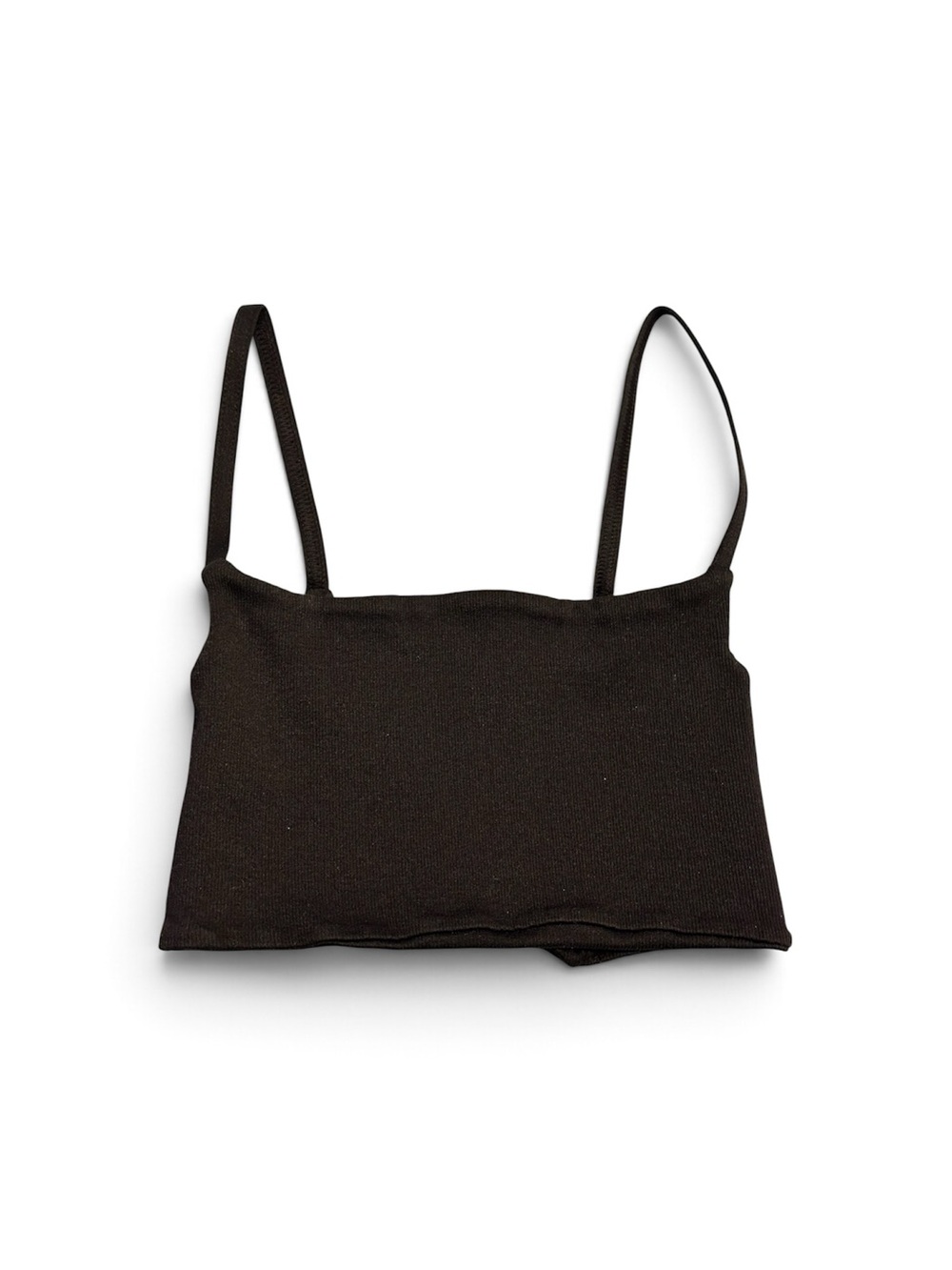 NWOT Free People Black Ribbed Stretch Sports Bra